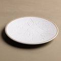 Zagora Dinner Plate White - Moroccan Dinnerware Adorned with 12 Carat Gold Accents
