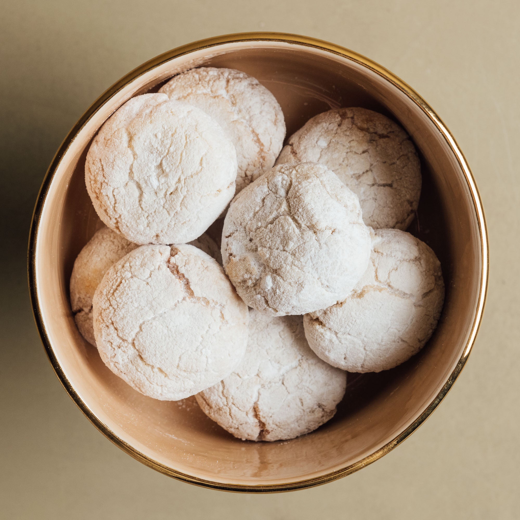 Zagora Sand Pedestal Bowl - Handcrafted with 12 Carat Gold Accents - Benisouk