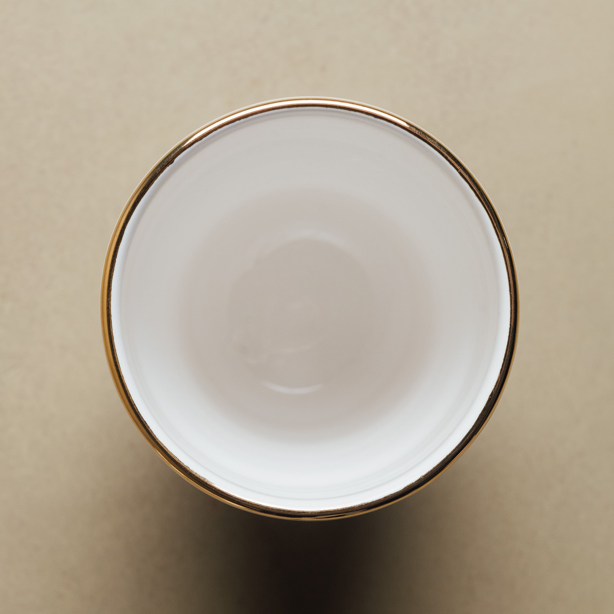 Zagora White Cup - Moroccan Dinnerware Adorned with 12 Carat Gold Accents - Benisouk