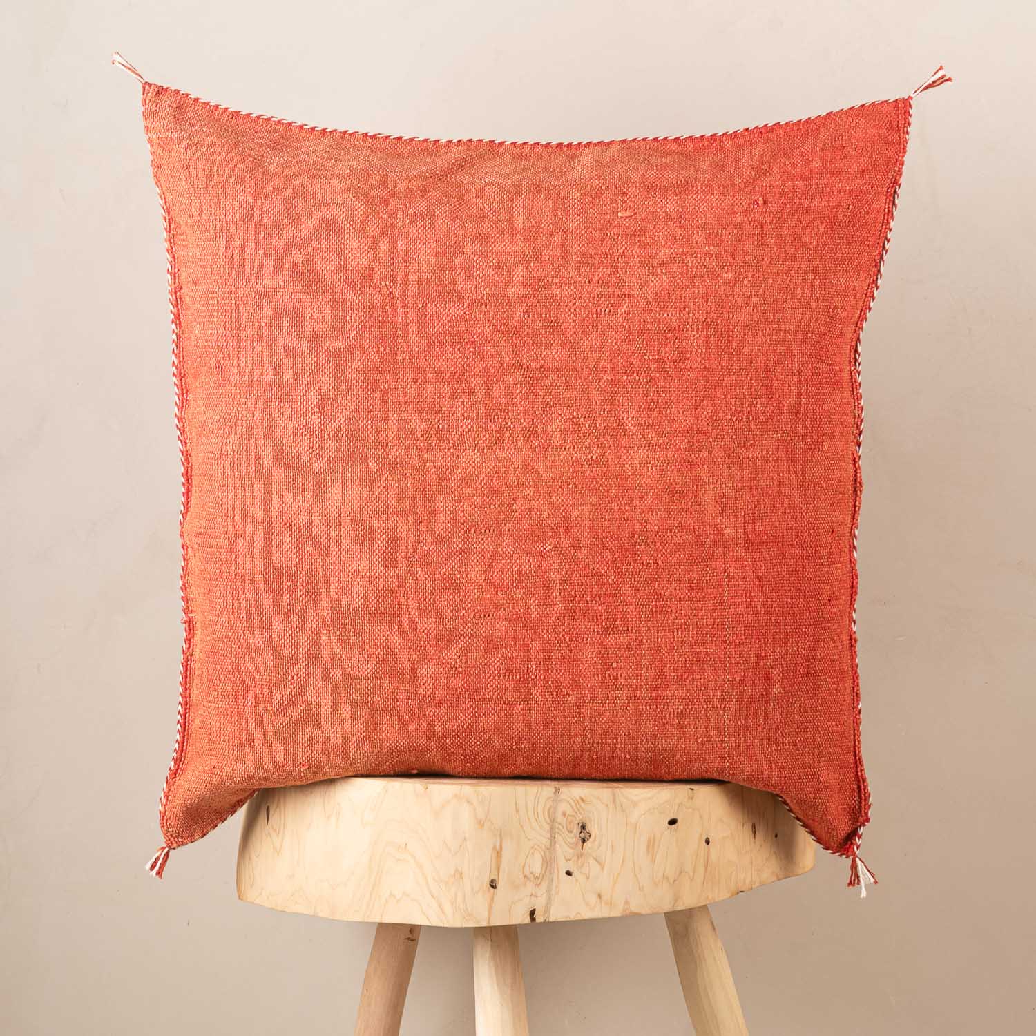 Red Cactus silk pillow cover