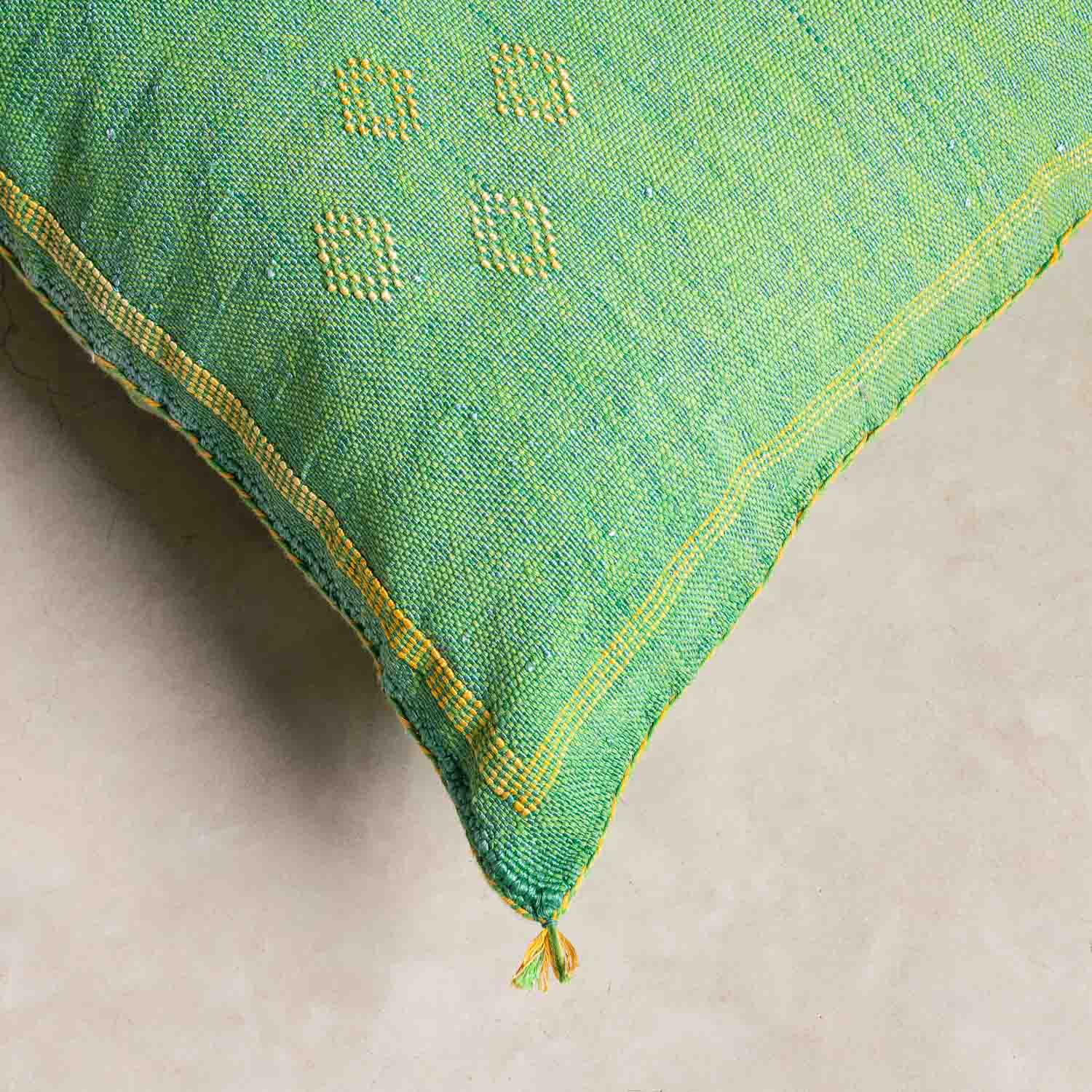 Green Cactus silk pillow cover
