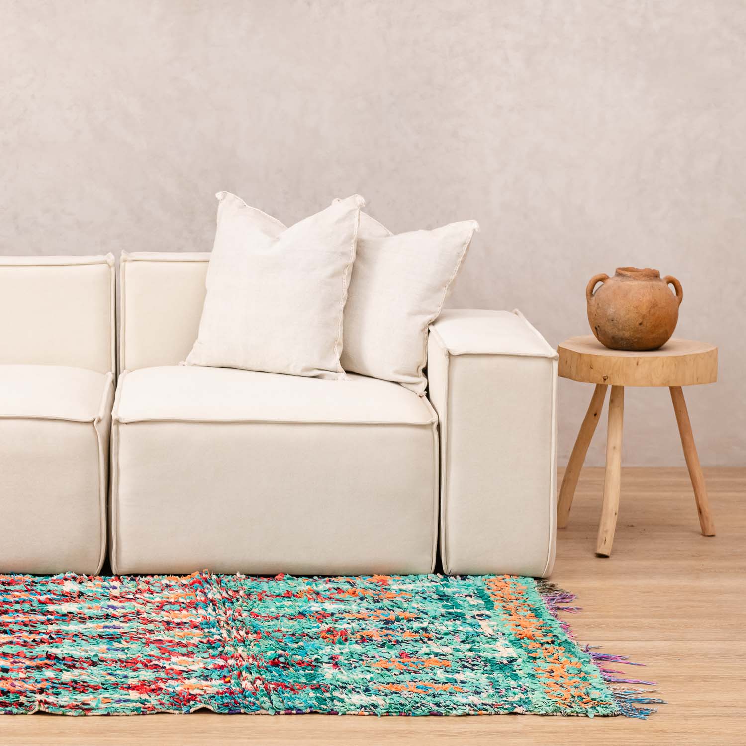 Kaoukab - vintage boucherouite rug