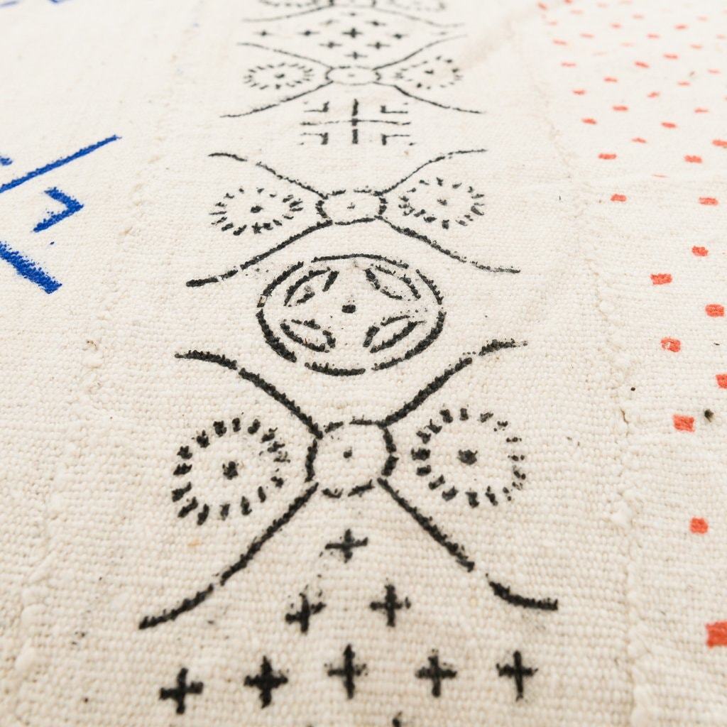 African tribal mudcloth Floor Pillow Cover - Benisouk