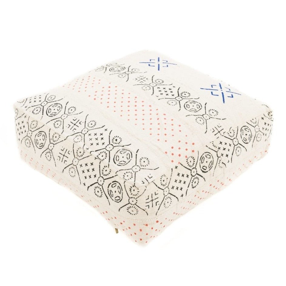 African tribal mudcloth Floor Pillow Cover - Benisouk