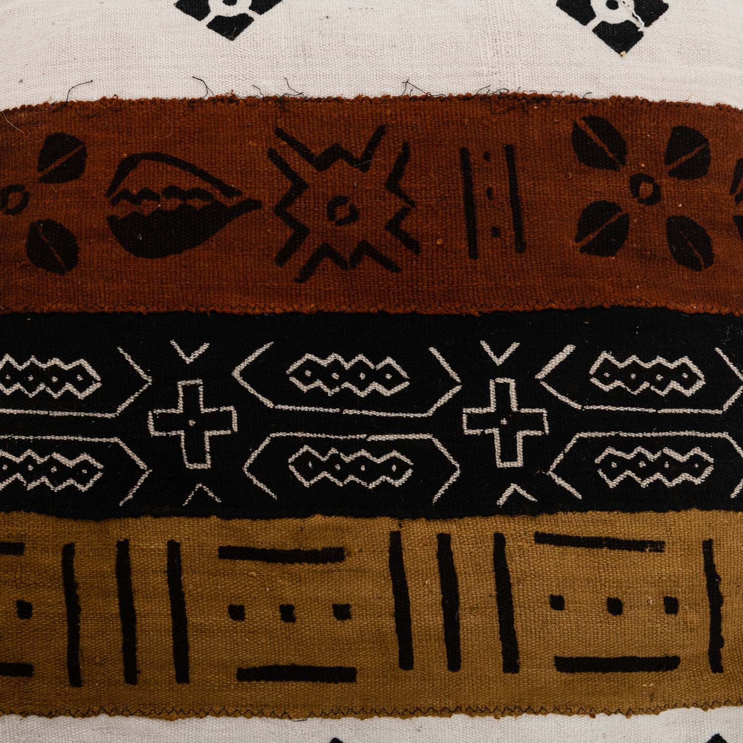 African tribal mudcloth Floor Pillow Cover - Benisouk