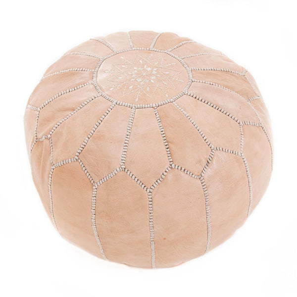 Authentic Moroccan leather ottoman/Poof deals