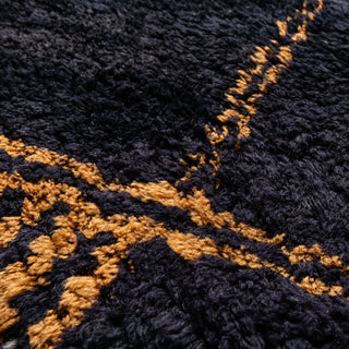 Black Sands Mirage - Luxury Shag Moroccan Rug - Benisouk