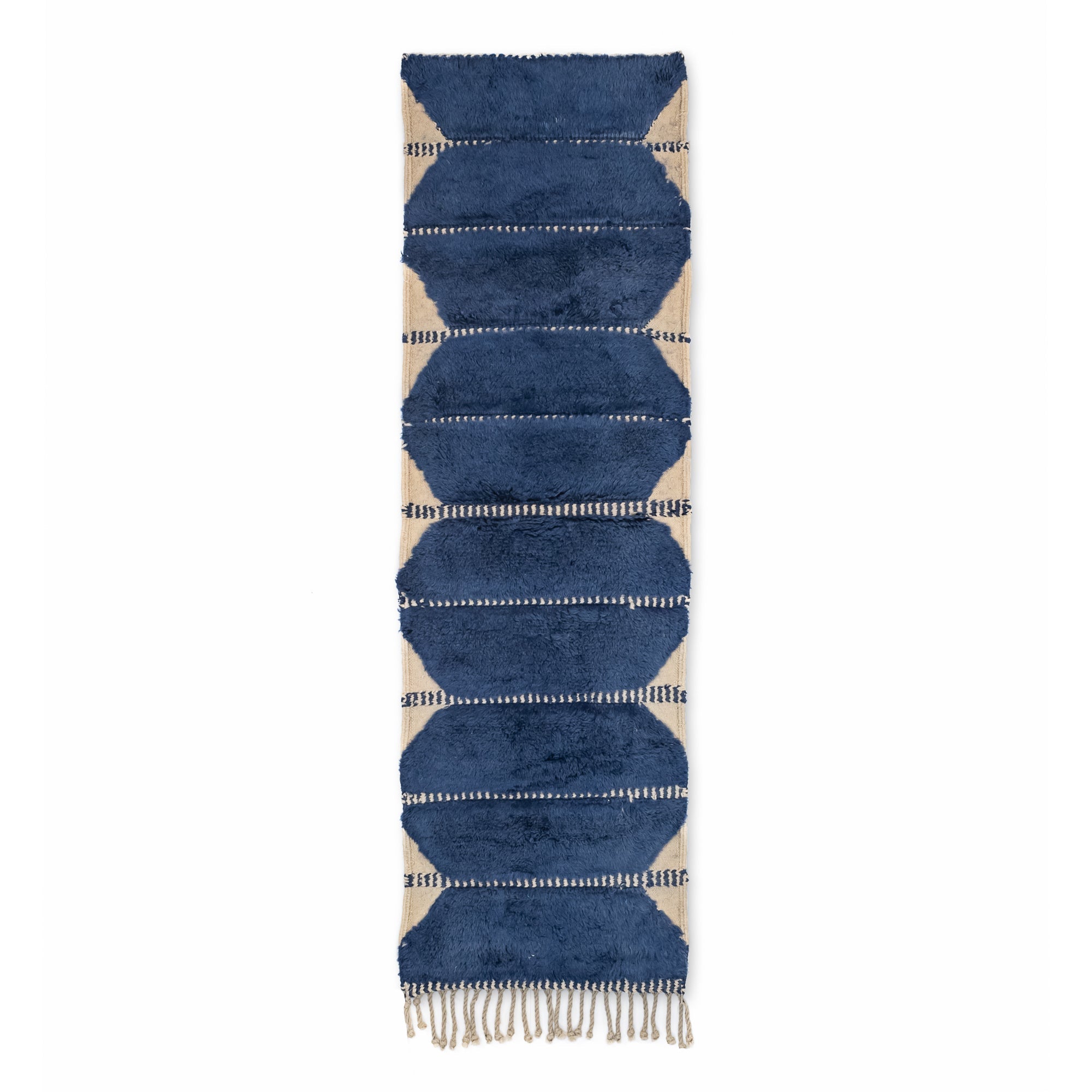 Blue Berry - Luxury Shag Moroccan Runner Rug - Benisouk