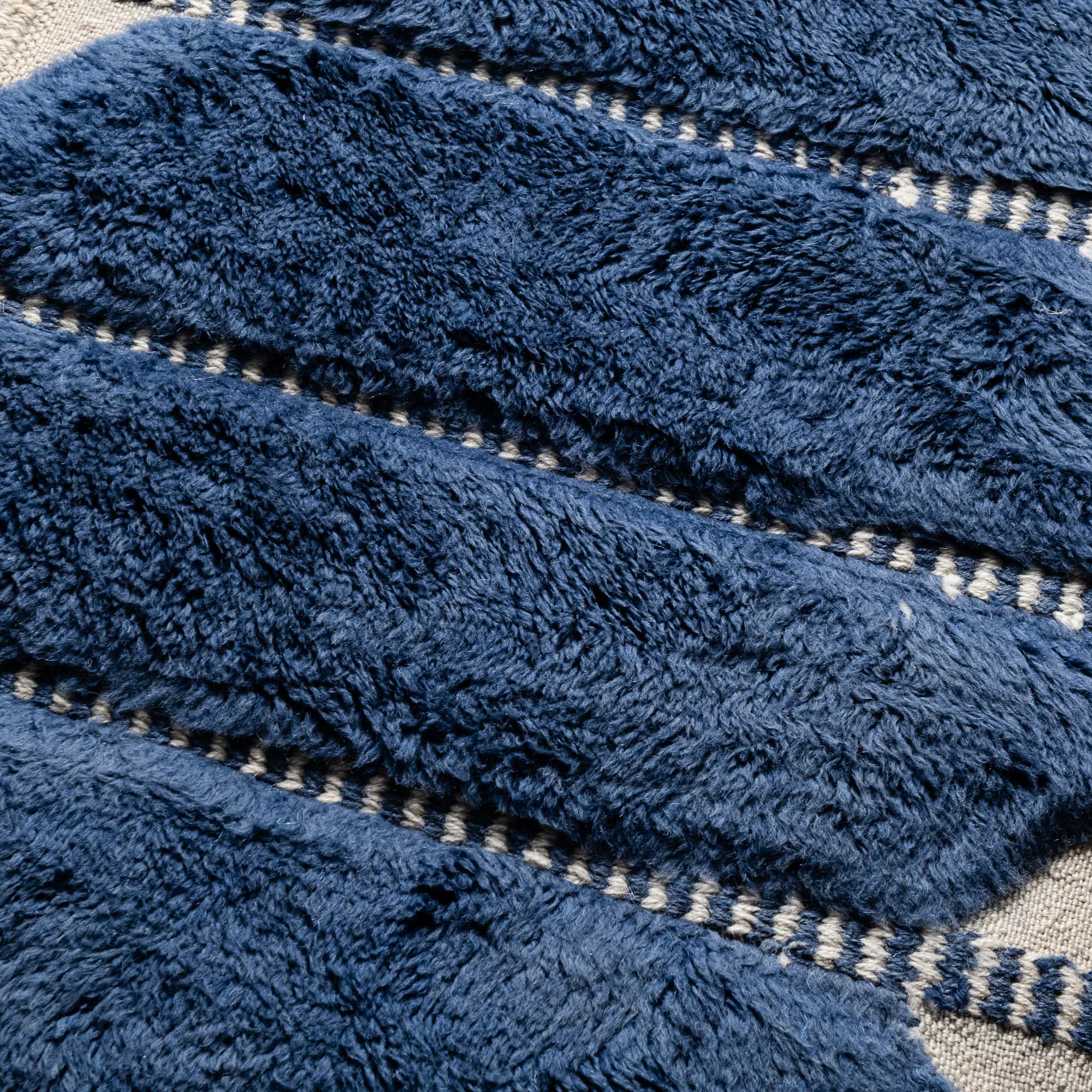 Blue Berry - Luxury Shag Moroccan Runner Rug - Benisouk