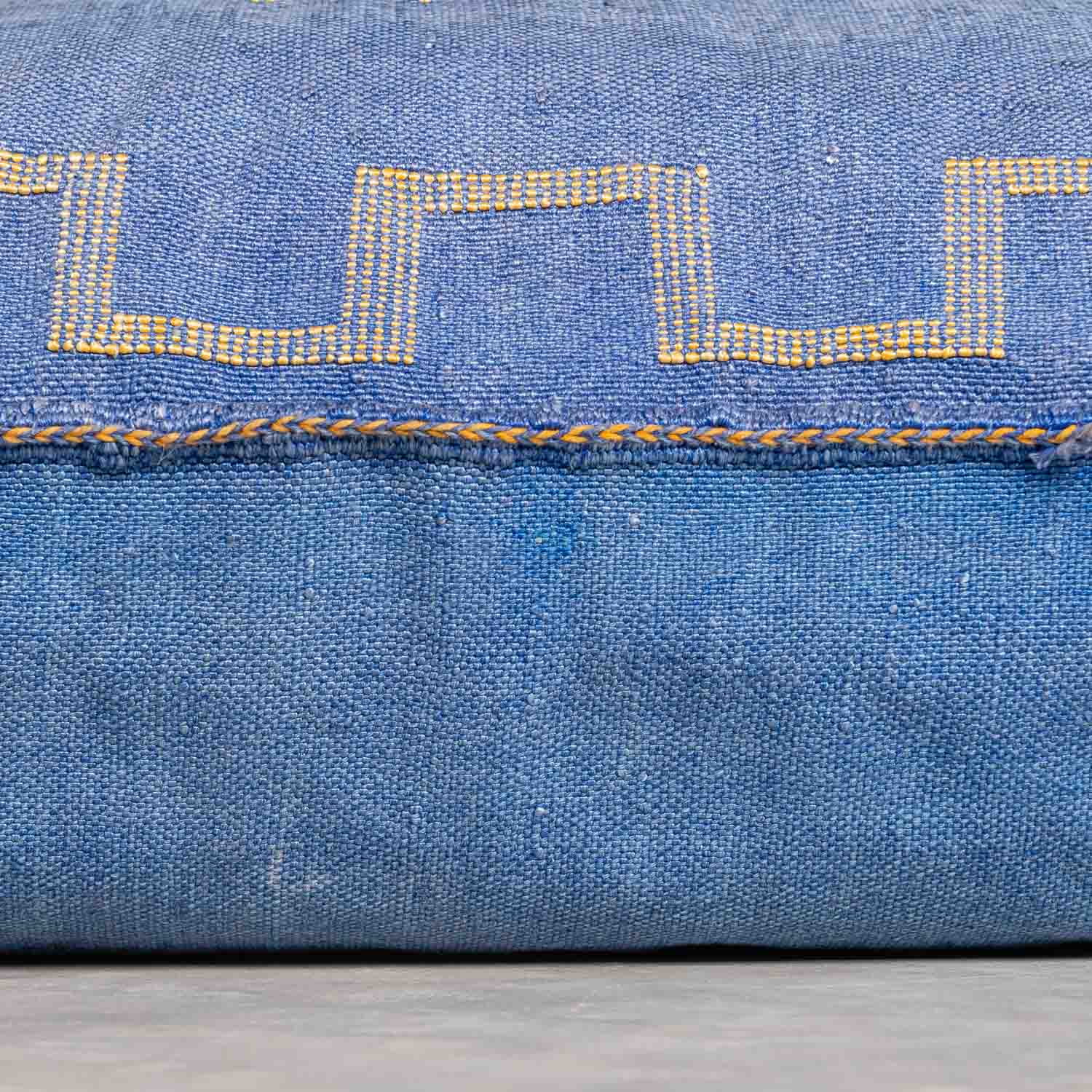 Blue Cactus silk pillow cover - Benisouk