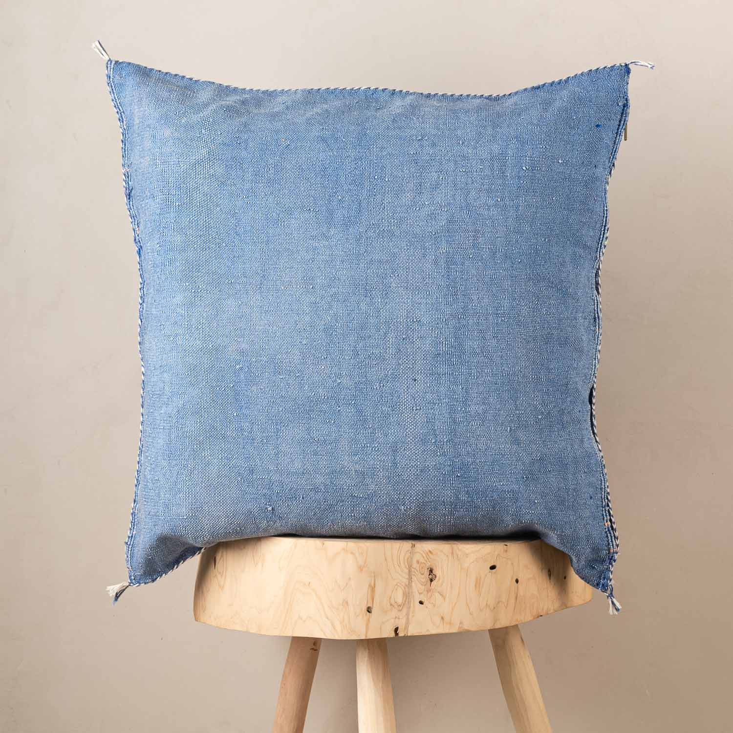 Blue Cactus silk pillow cover - Benisouk