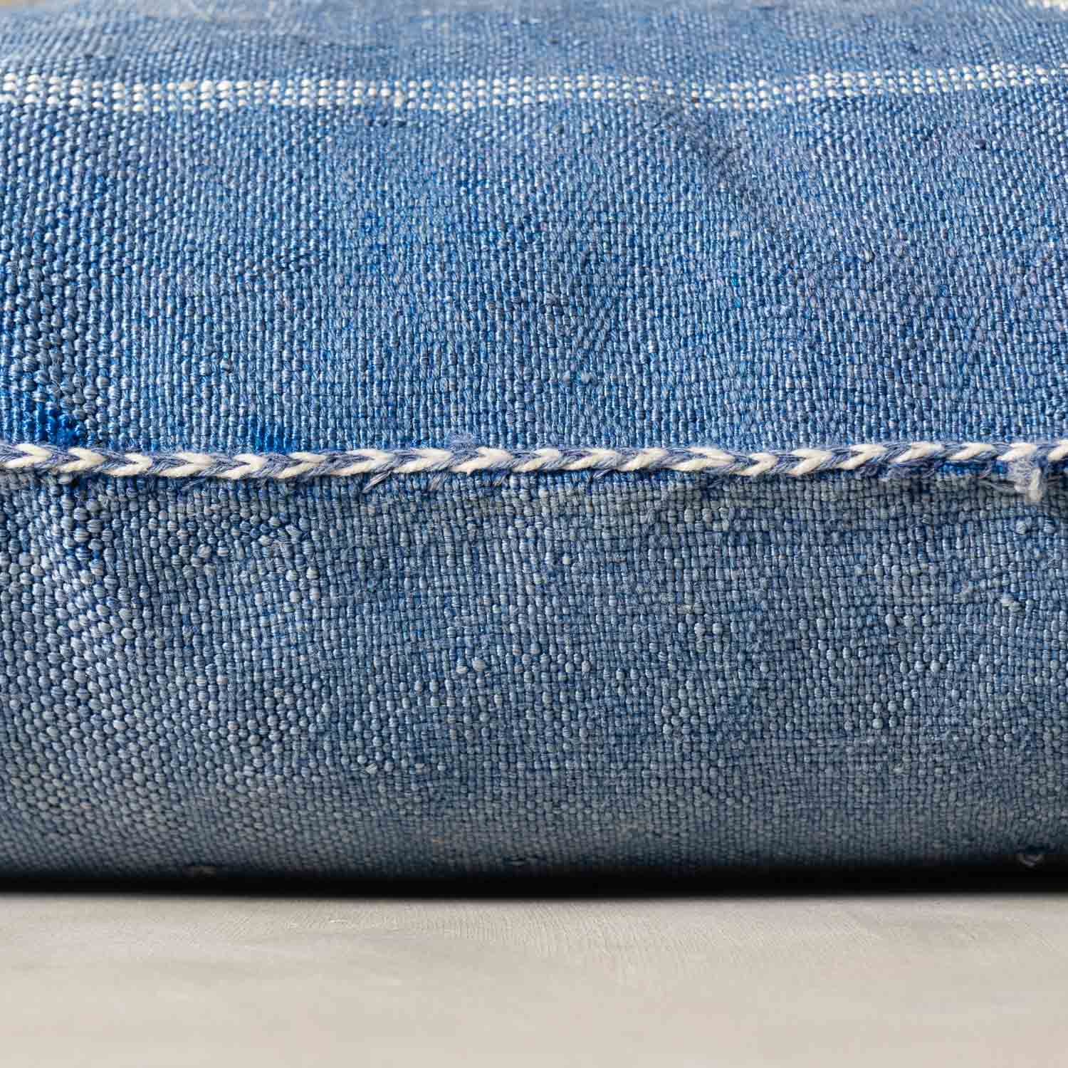 Blue Cactus silk pillow cover - Benisouk