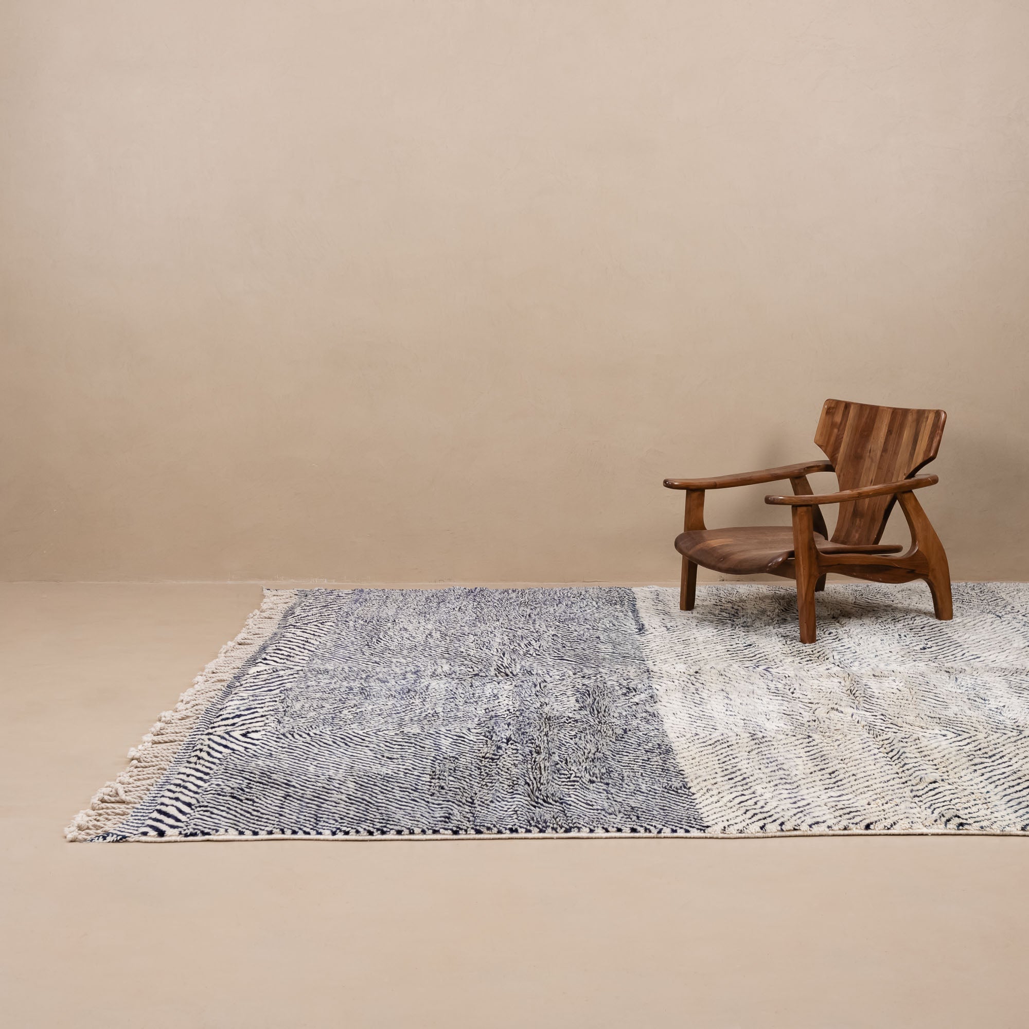 Blue Diamond - Premium shag Moroccan rug - Benisouk
