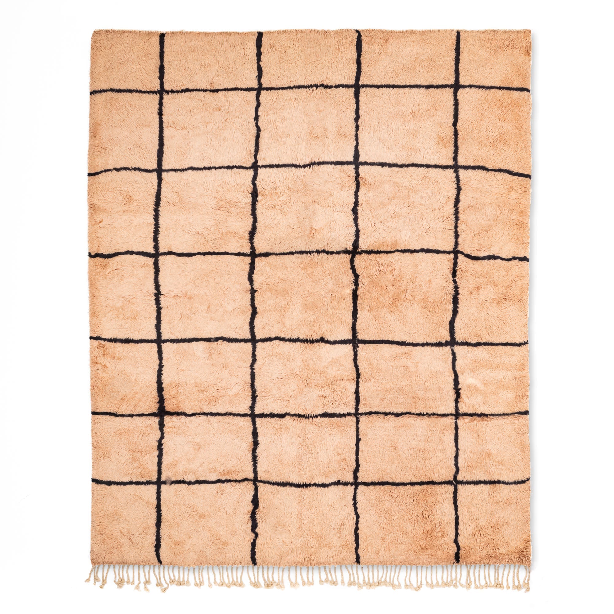 Blushing Maze - Premium shag Moroccan rug - Benisouk