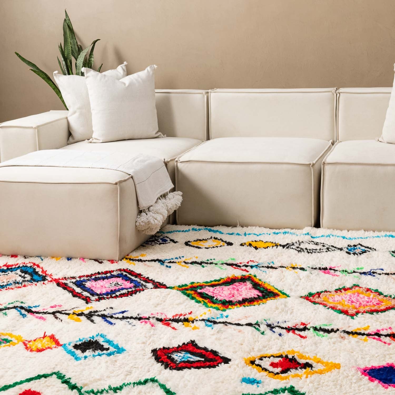 Bochra - Shag Moroccan rug - Benisouk