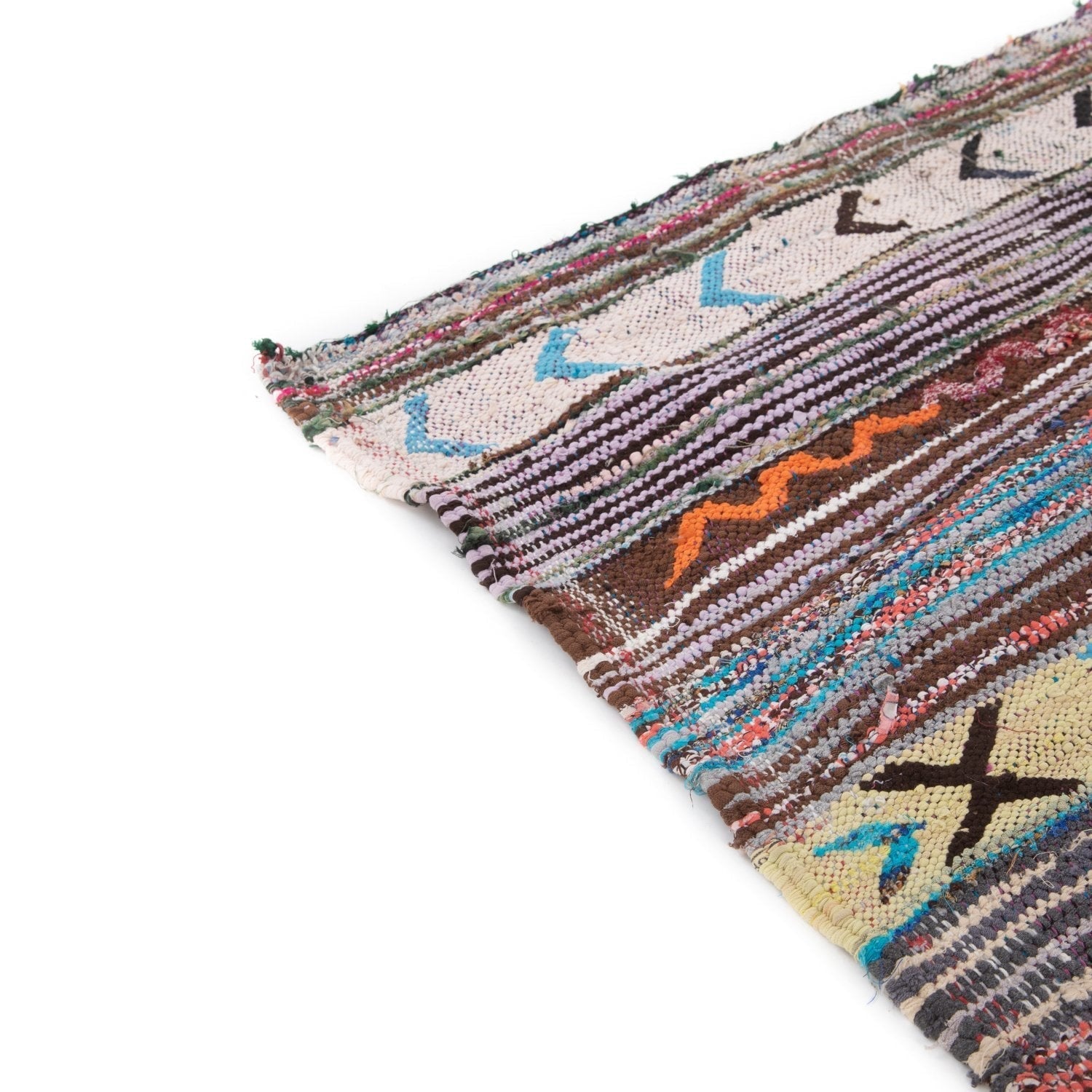 Boutheina - Vintage rag Moroccan rug - Benisouk