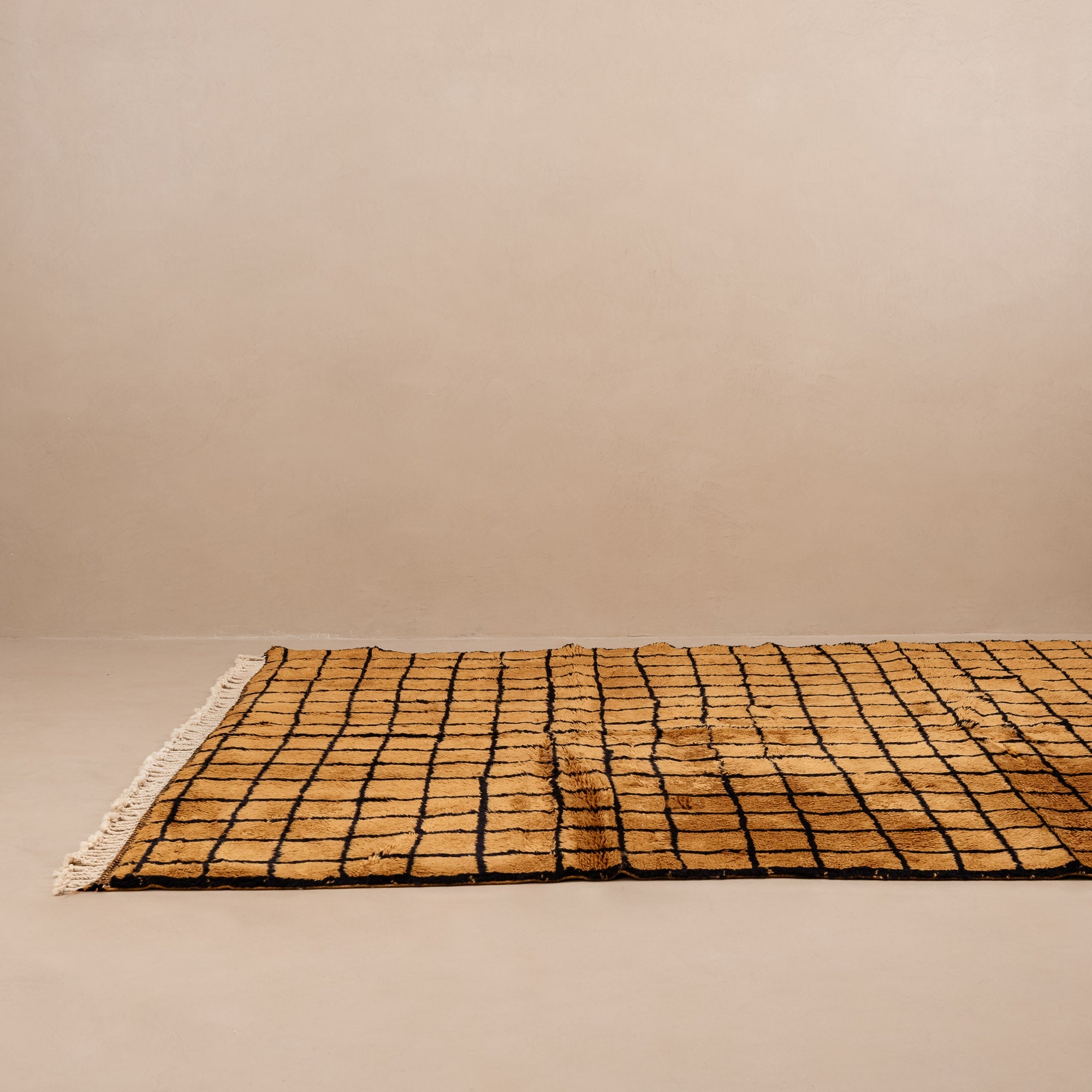 Bronze Grid - Premium shag Moroccan rug - Benisouk