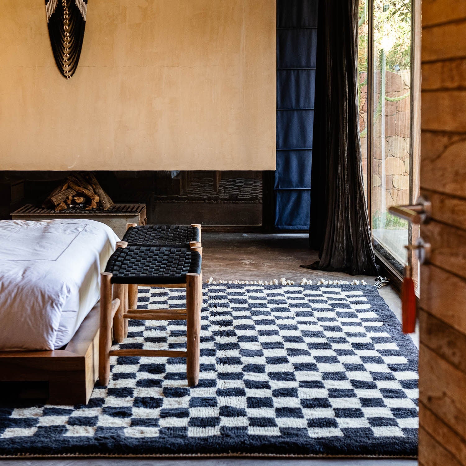 Chess - Premium shag Moroccan rug - Benisouk