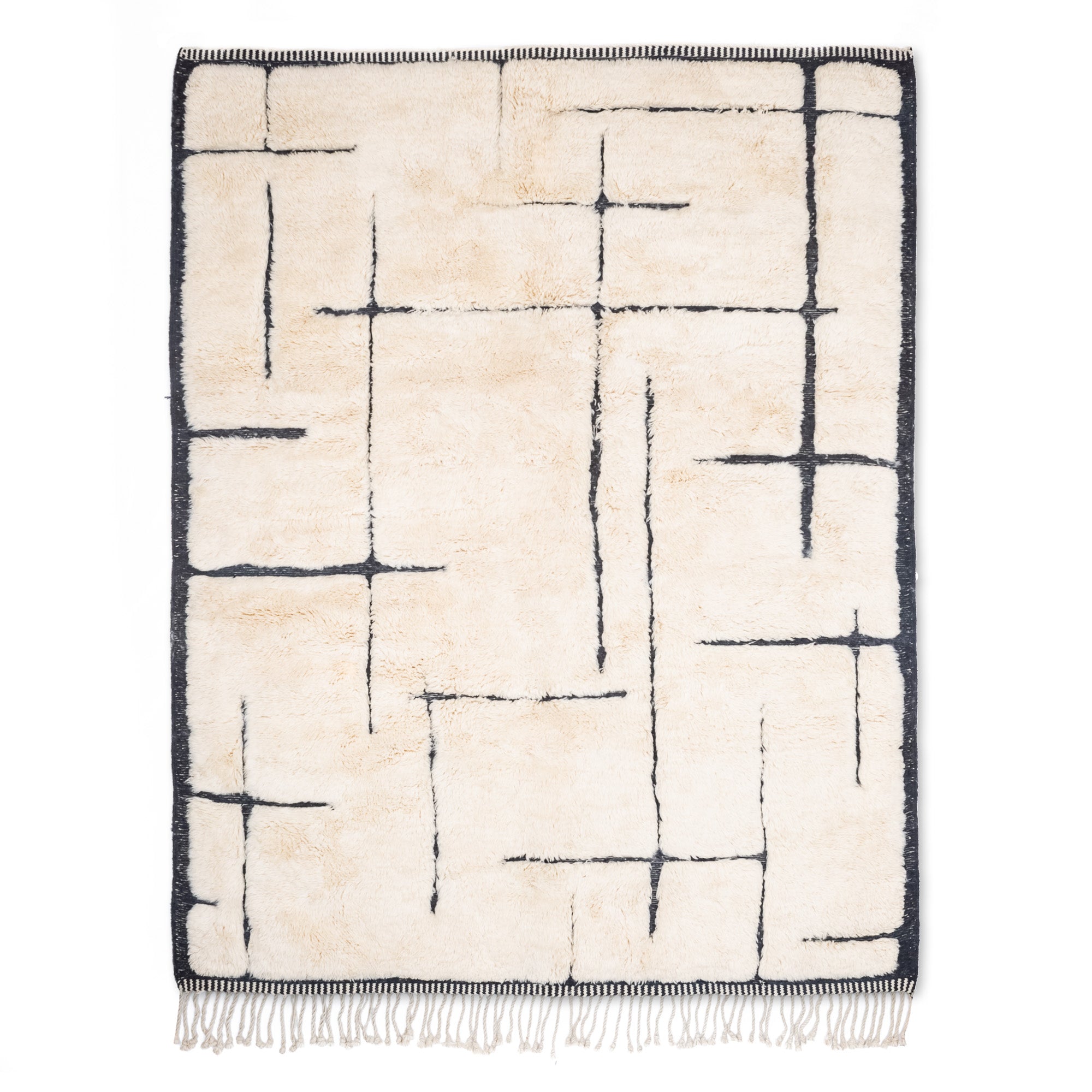 Contrast Canvas - Premium shag Moroccan rug - Benisouk