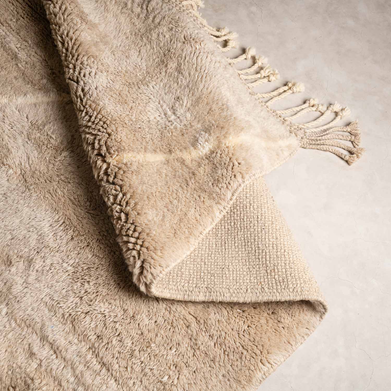 Desert sands - Premium shag Moroccan rug - Benisouk