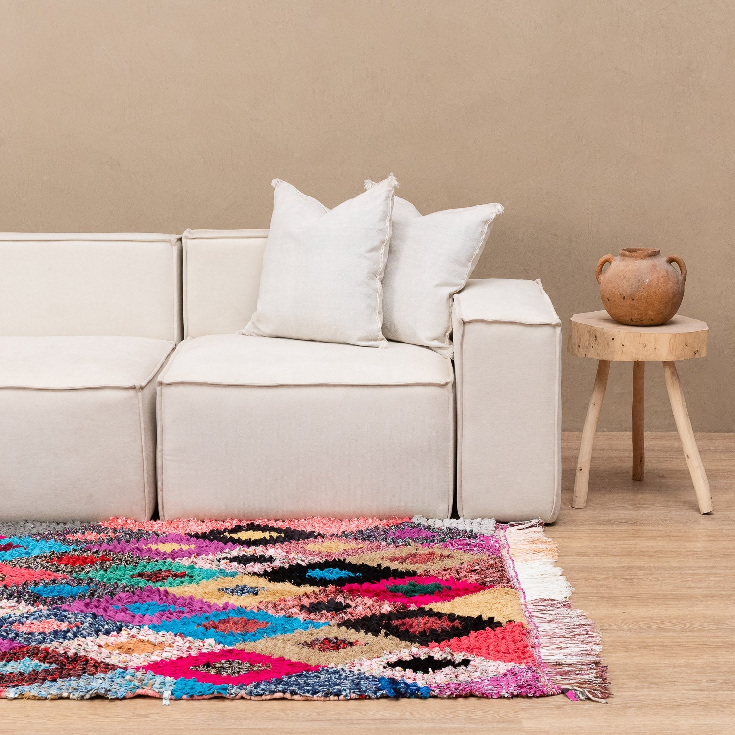 Fatma - vintage boucherouite rug - Benisouk