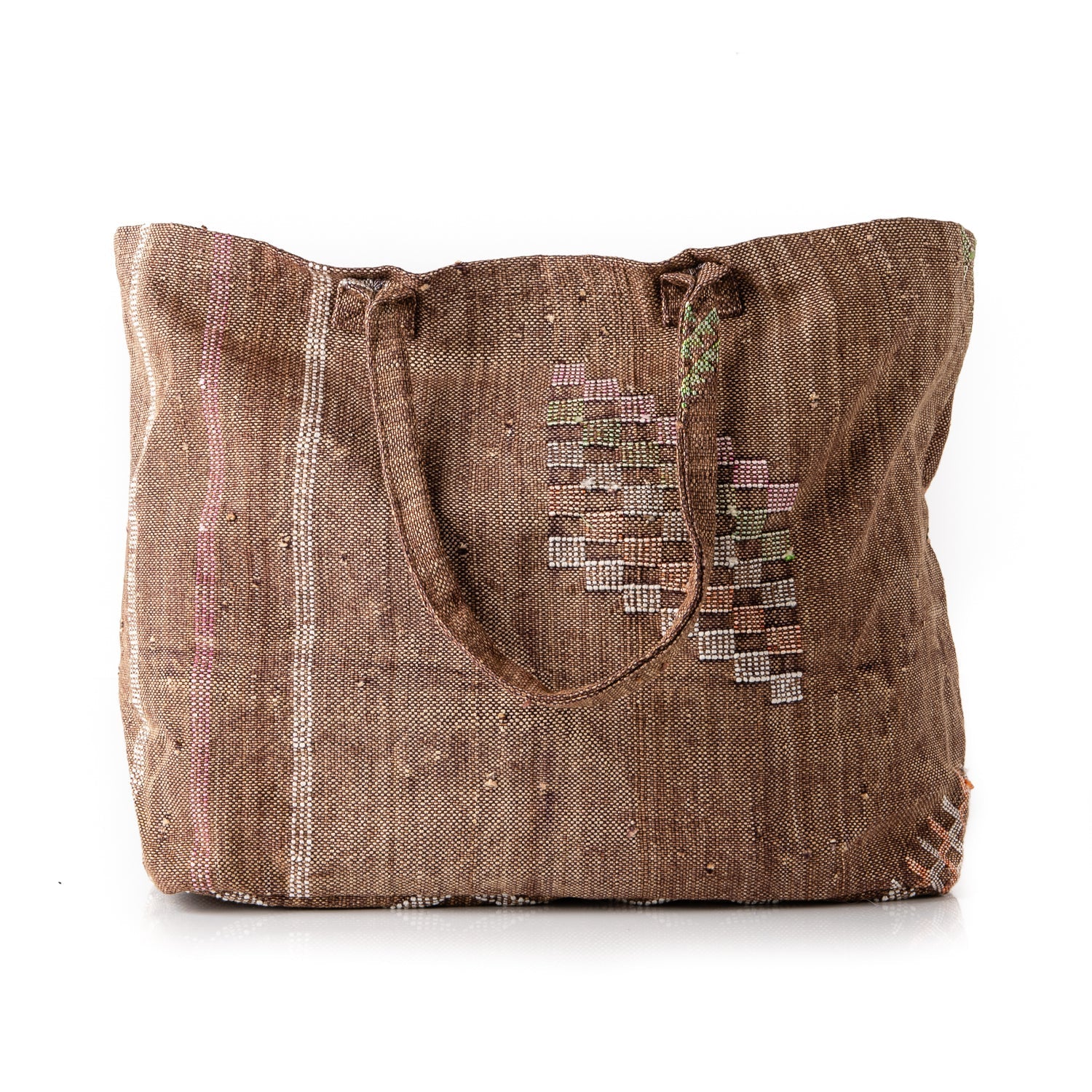 Hazel Brown - Tote Cactus Silk bag - Benisouk