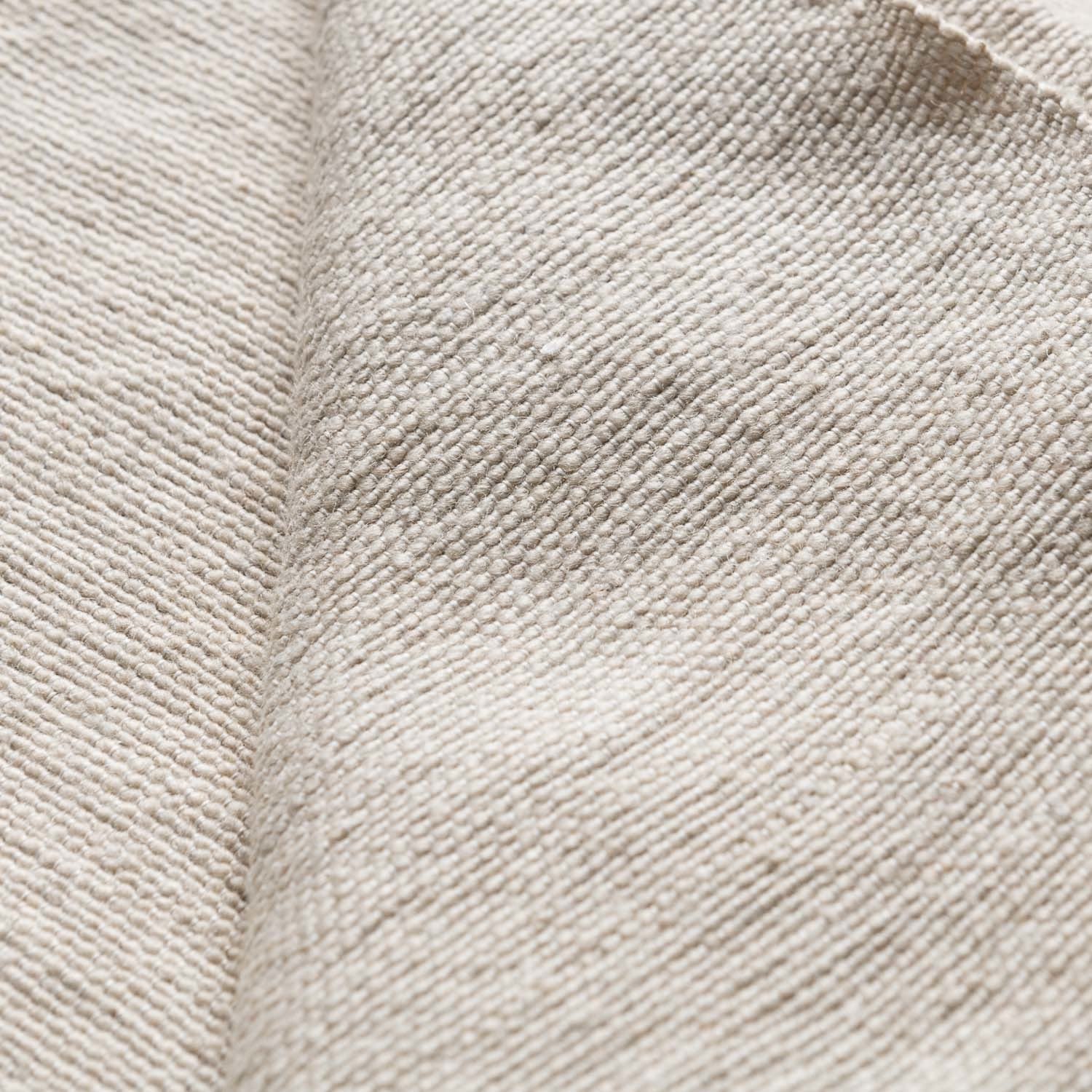 Moroccan Pom Pom Blanket - Beige - Benisouk