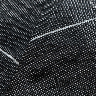 Moroccan Pom Pom Blanket - Black & Silver - Benisouk