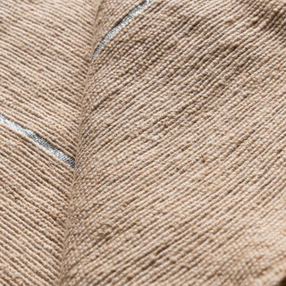 Moroccan Pom Pom Blanket - Brown & Silver - Benisouk