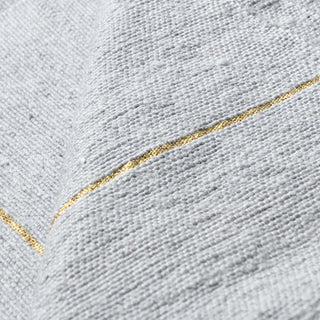 Moroccan Pom Pom Blanket - Grey & Gold - Benisouk