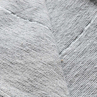 Moroccan Pom Pom Blanket - Grey & Silver - Benisouk