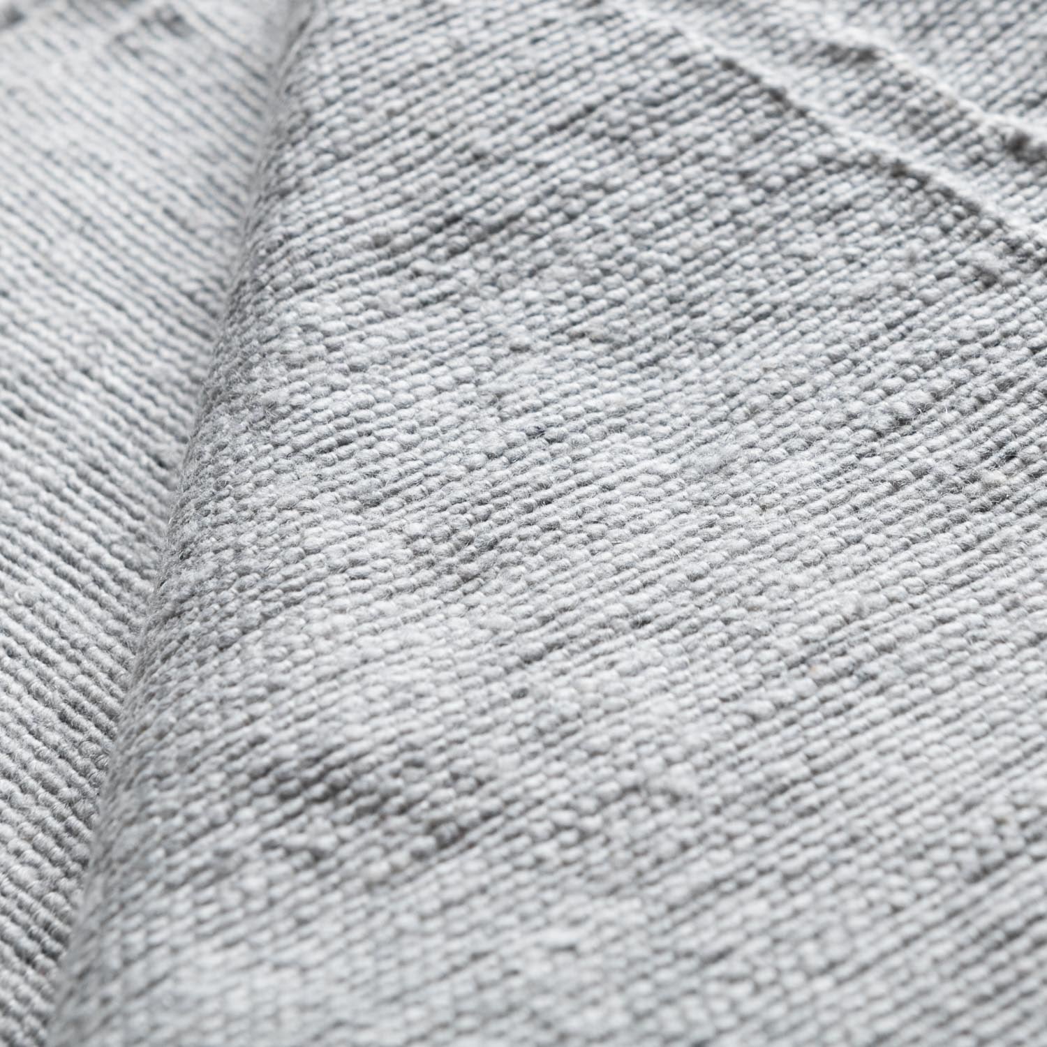 Moroccan Pom Pom Blanket - Light Grey - Benisouk