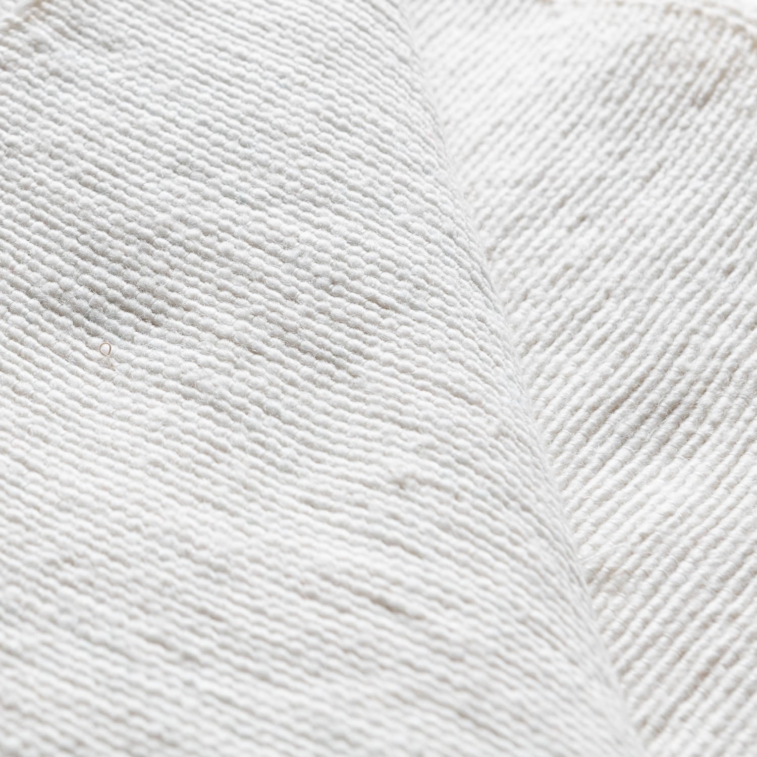 Moroccan Pom Pom Blanket - White - Benisouk