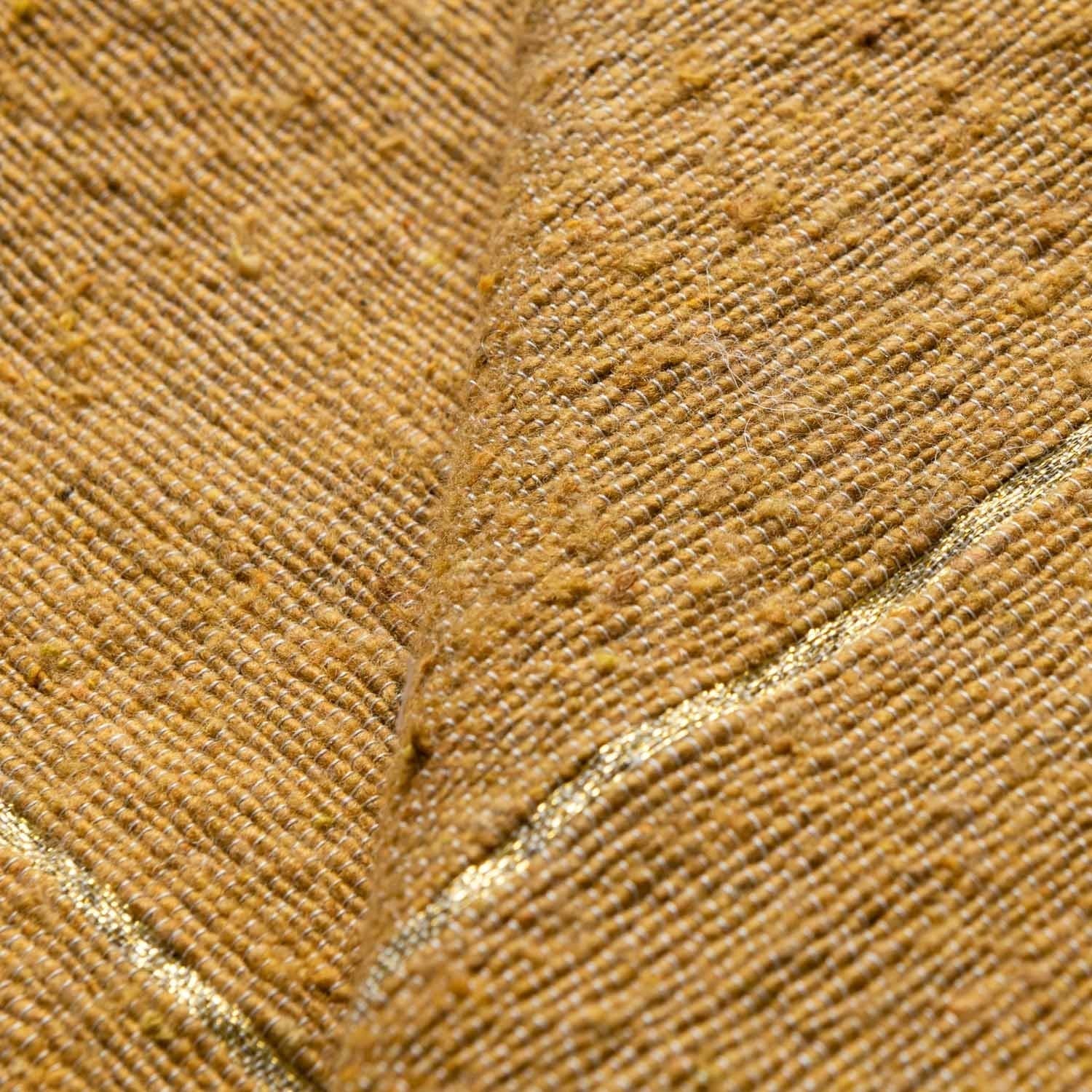 Moroccan Pom Pom Blanket - Yellow & Gold - Benisouk