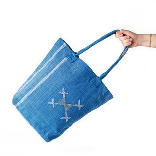 Ocean Blue - Tote Cactus Silk bag - Benisouk
