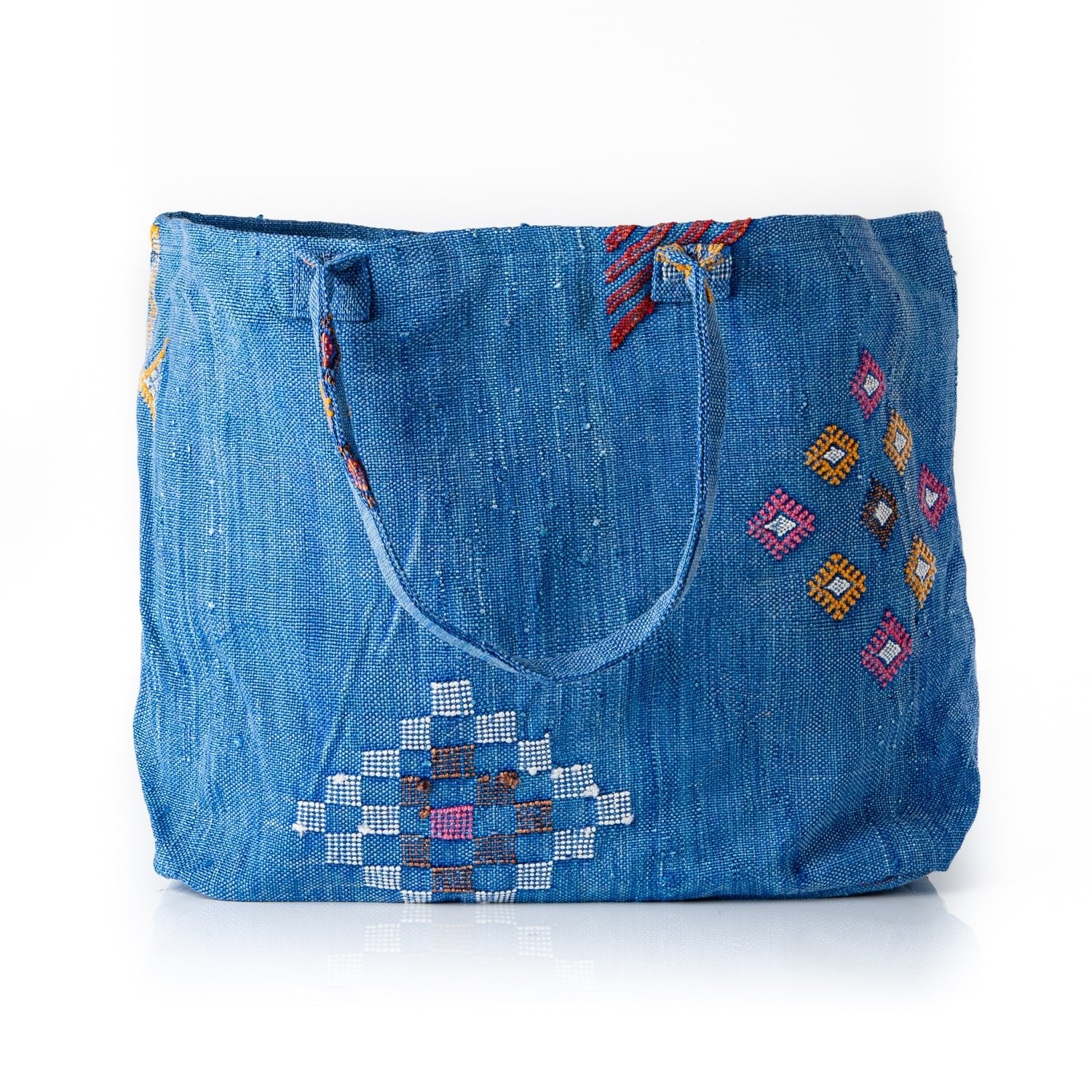 Ocean Blue - Tote Cactus Silk bag - Benisouk