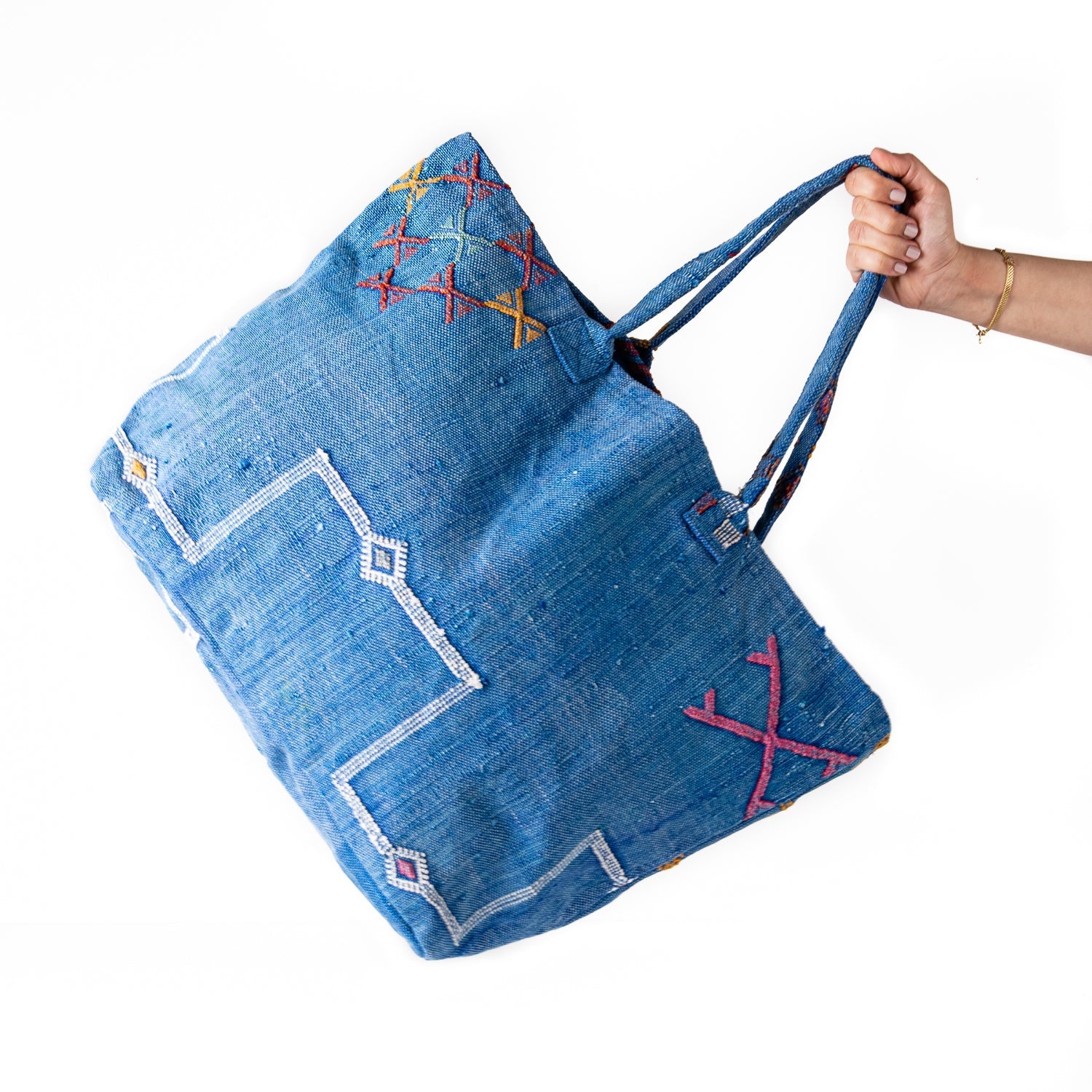 Ocean Blue - Tote Cactus Silk bag - Benisouk