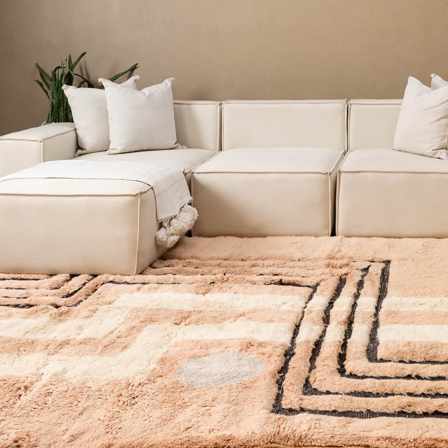 Petra - Luxury Shag Moroccan Rug - Benisouk