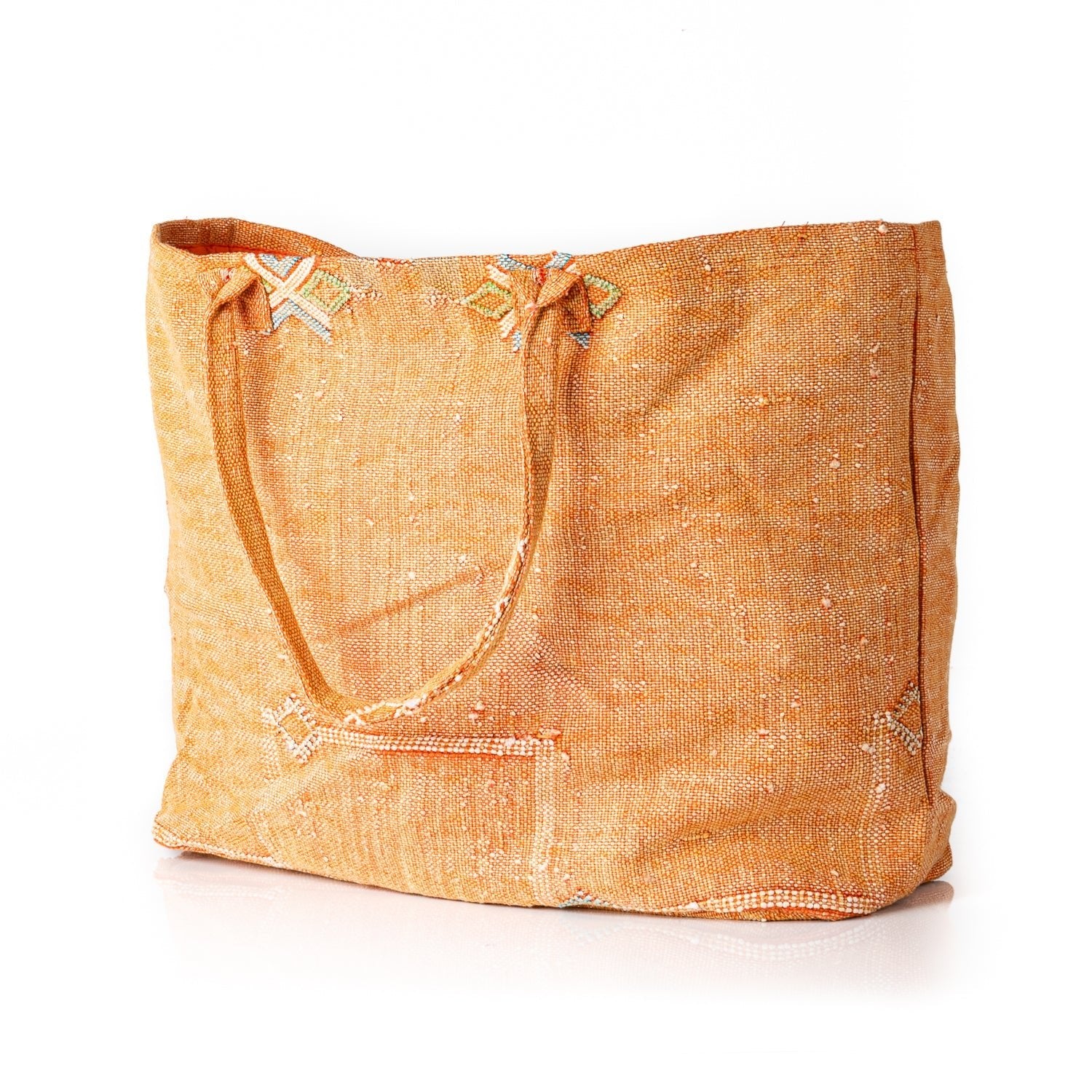 Sunset Orange - Tote Cactus Silk bag - Benisouk