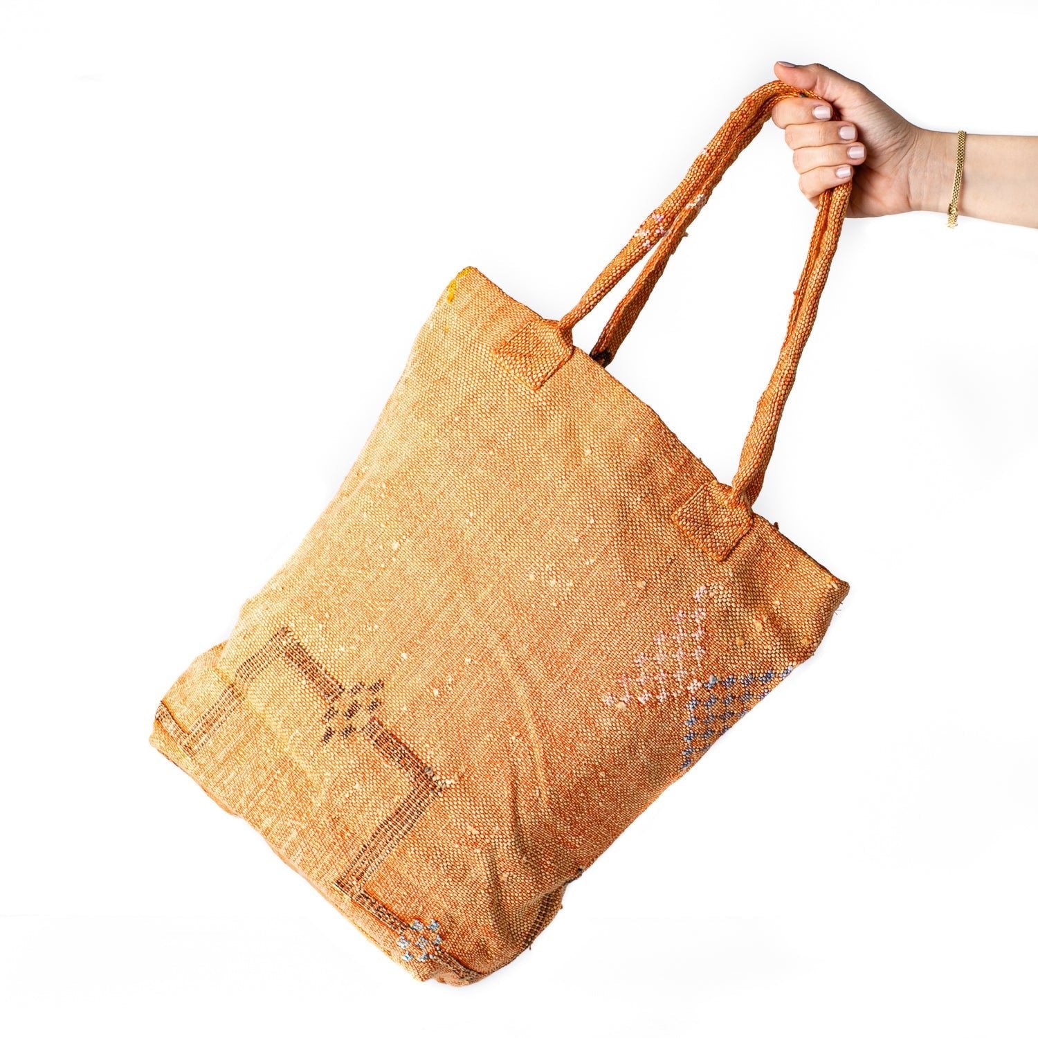 Sunset Orange - Tote Cactus Silk bag - Benisouk
