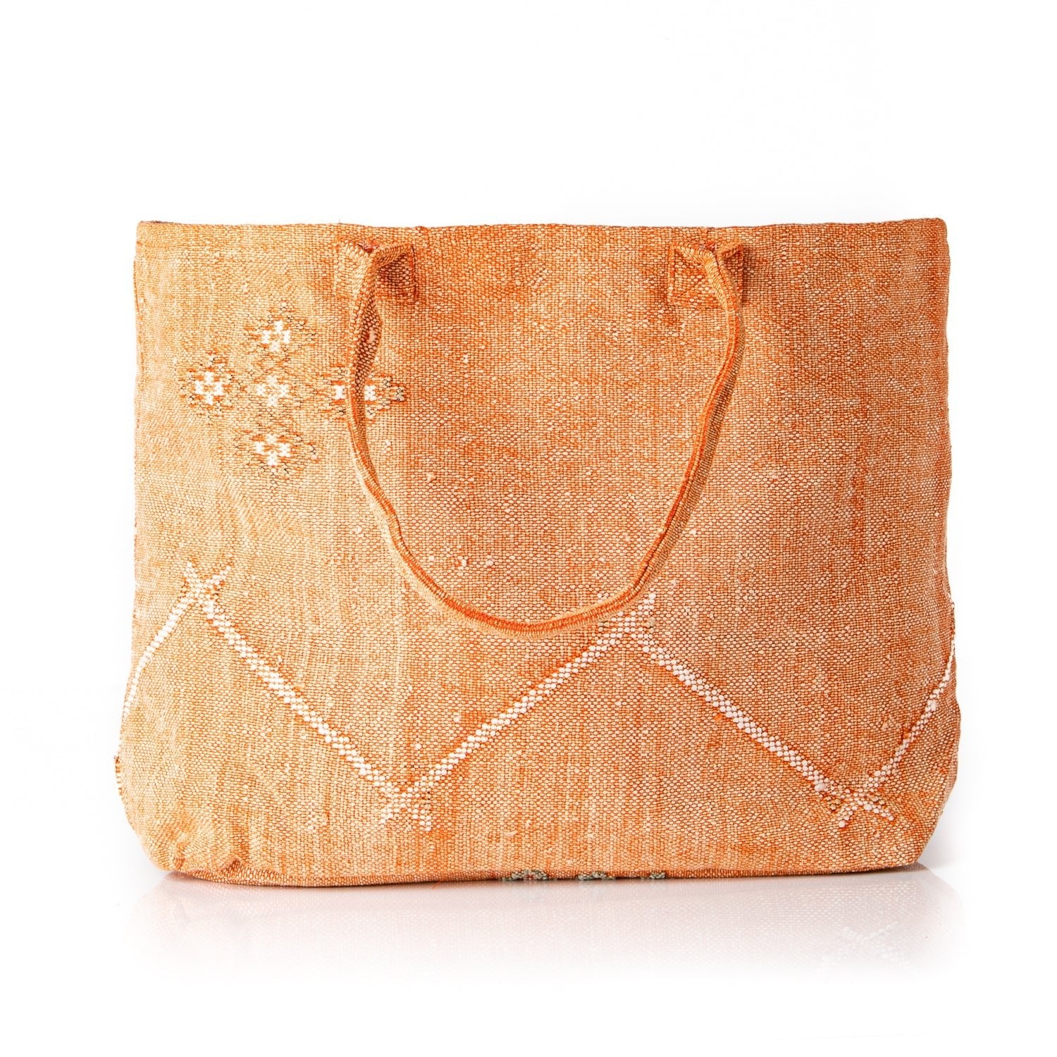 Sunset Orange - Tote Cactus Silk bag - Benisouk