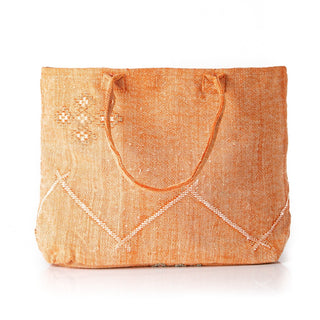 Sunset Orange - Tote Cactus Silk bag - Benisouk