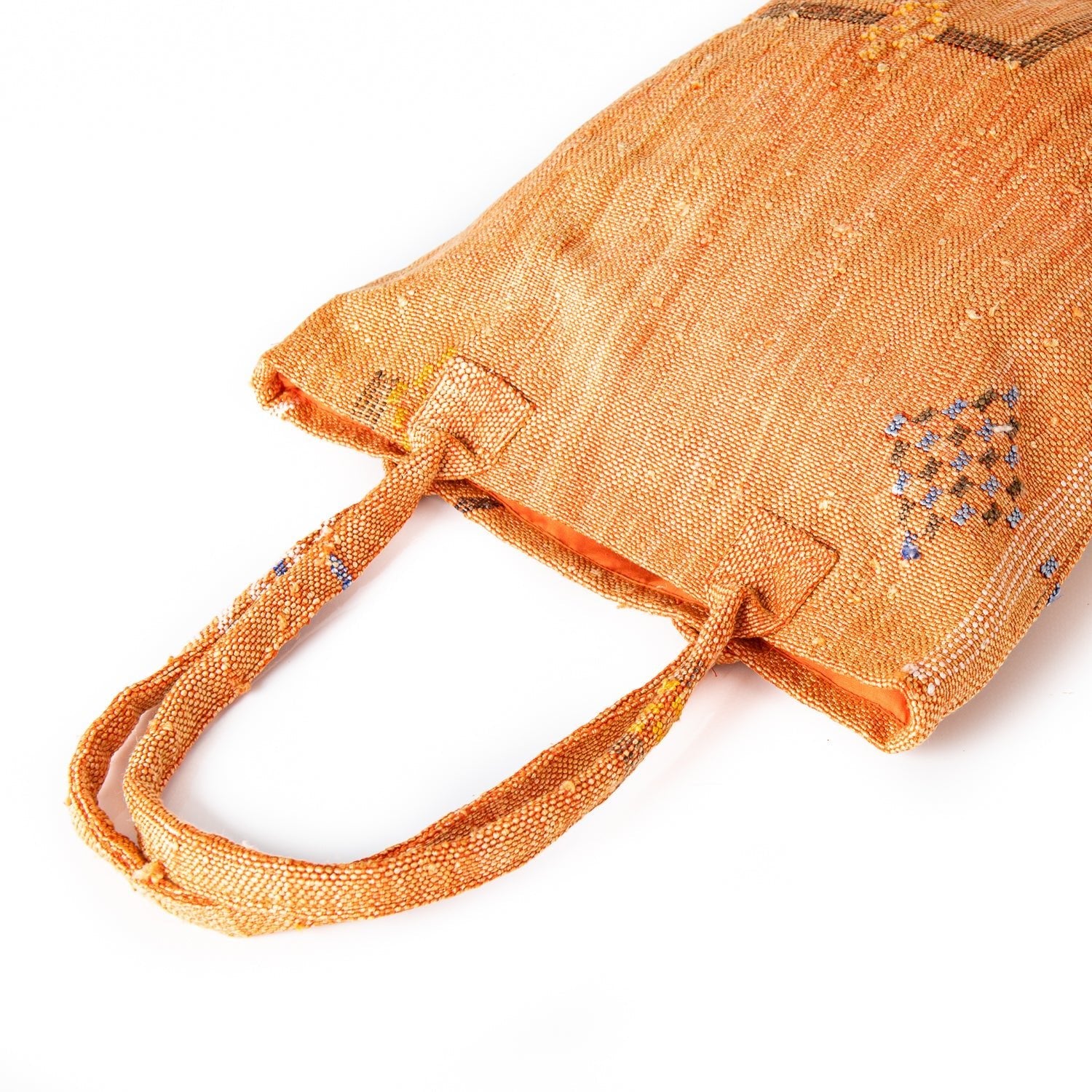 Sunset Orange - Tote Cactus Silk bag - Benisouk