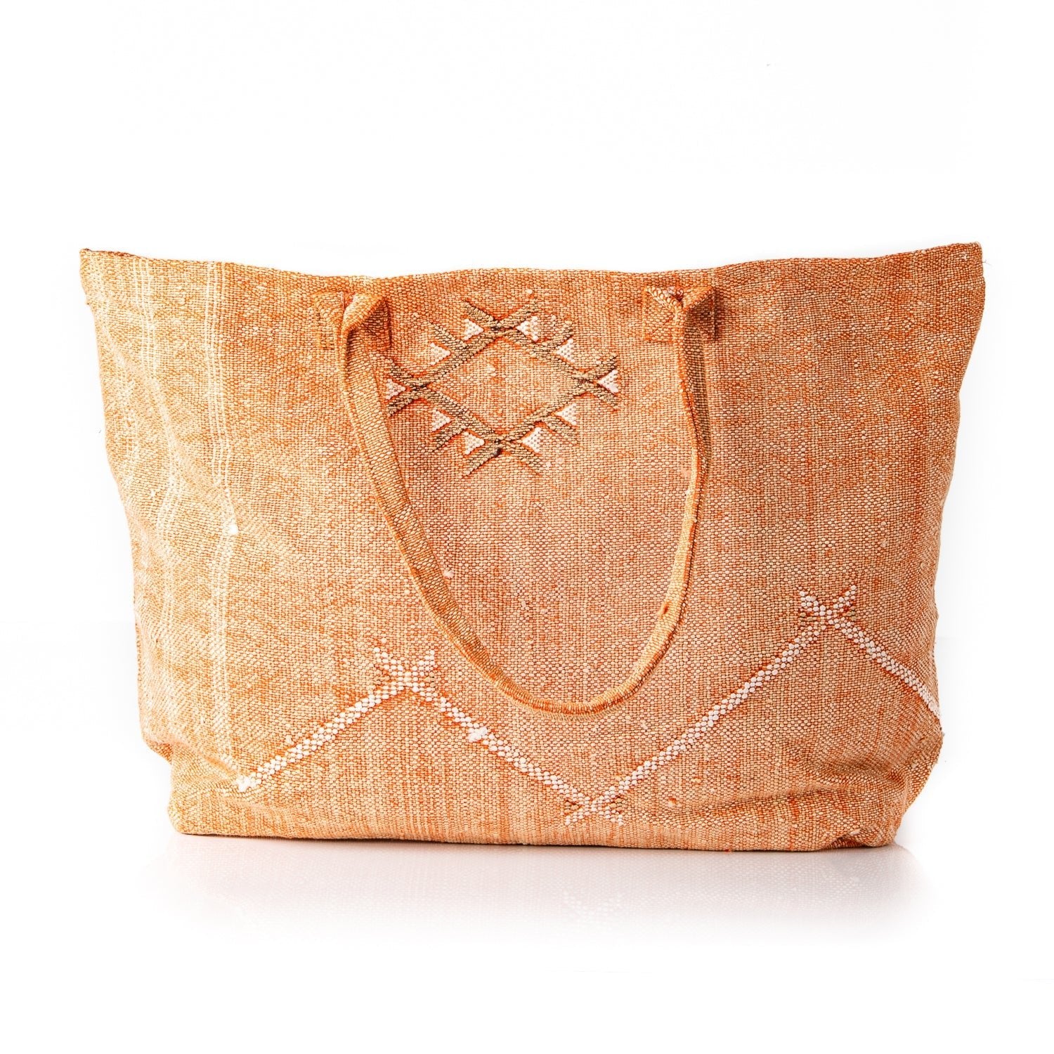 Sunset Orange - Tote Cactus Silk bag - Benisouk