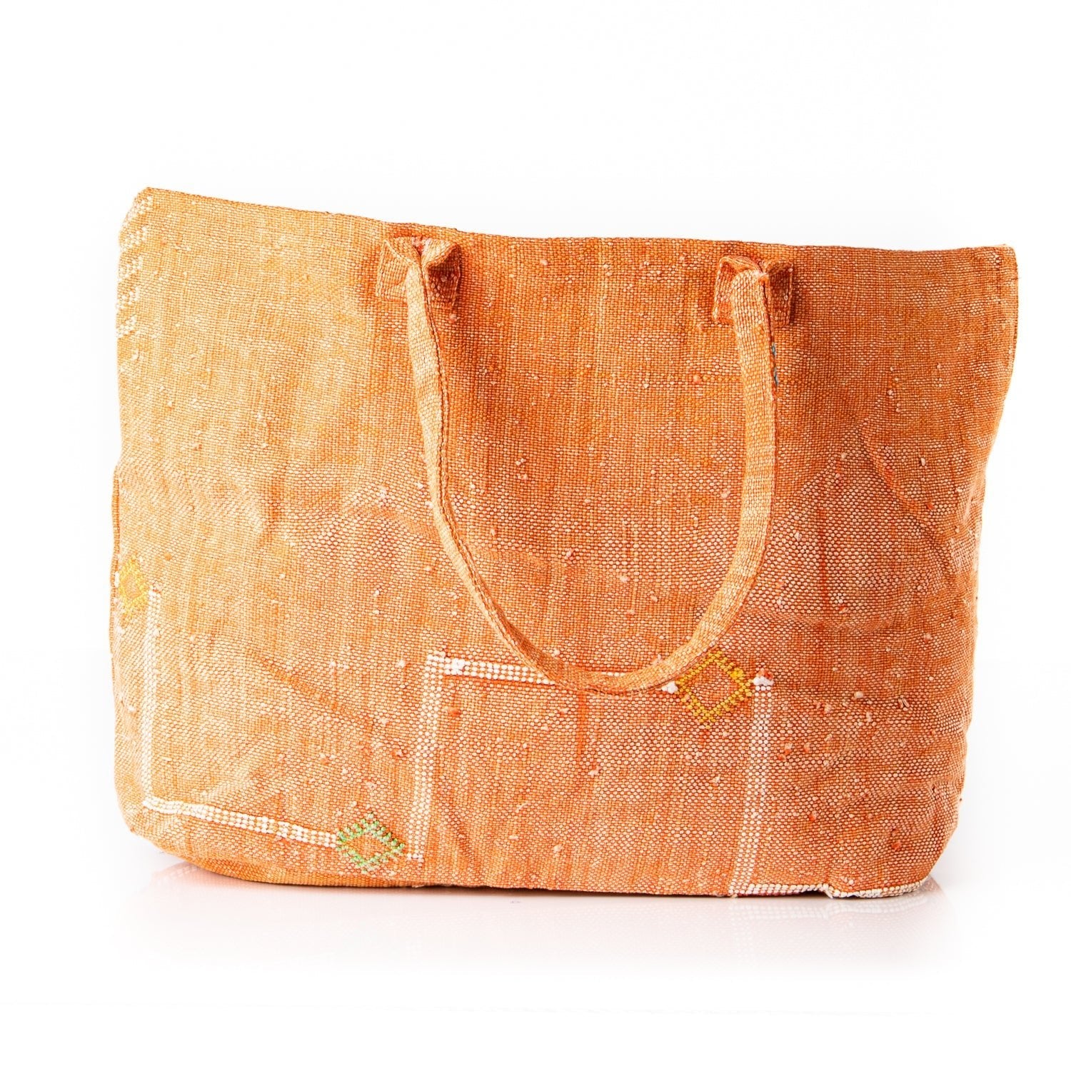 Sunset Orange - Tote Cactus Silk bag - Benisouk