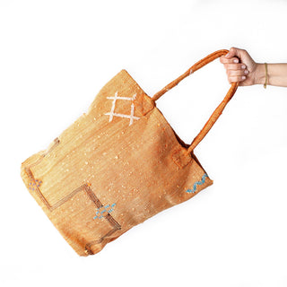 Sunset Orange - Tote Cactus Silk bag - Benisouk