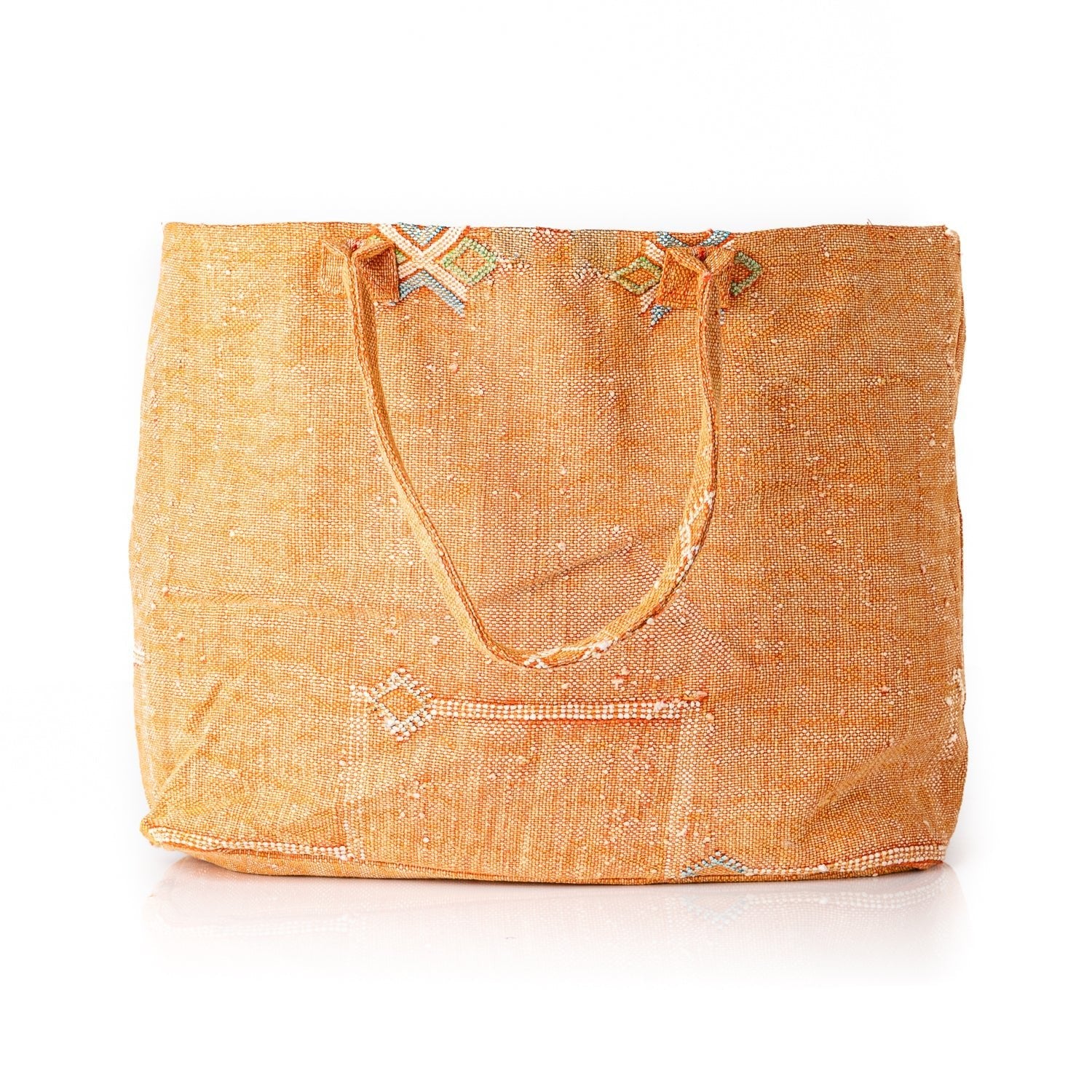Sunset Orange - Tote Cactus Silk bag - Benisouk