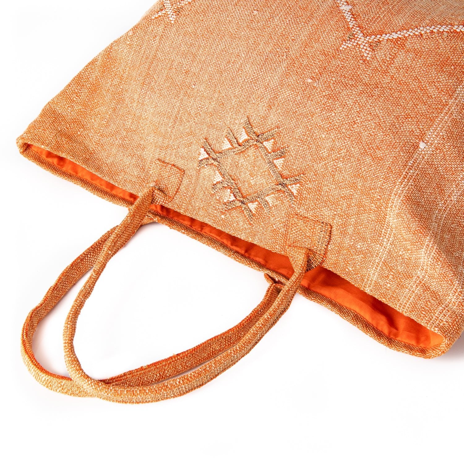 Sunset Orange - Tote Cactus Silk bag - Benisouk