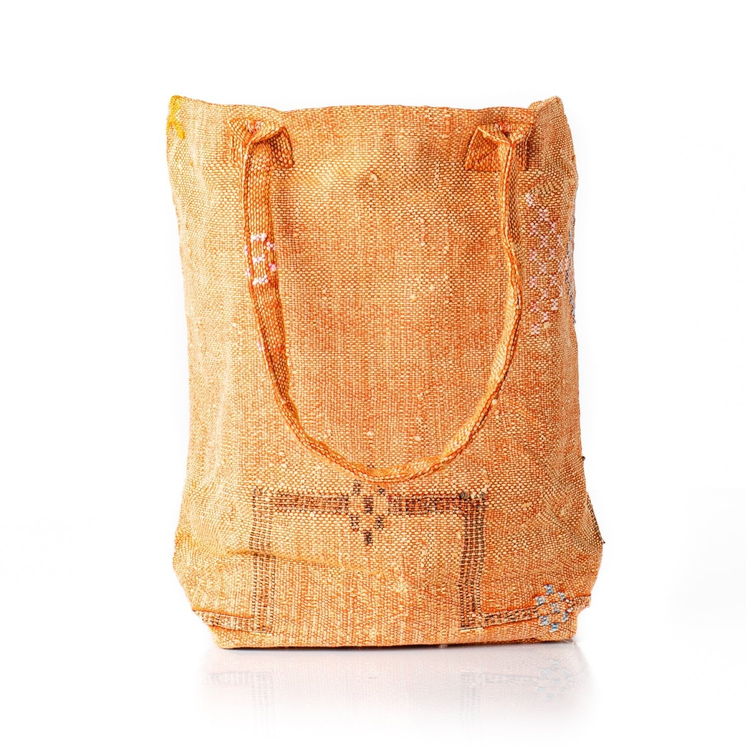 Sunset Orange - Tote Cactus Silk bag - Benisouk