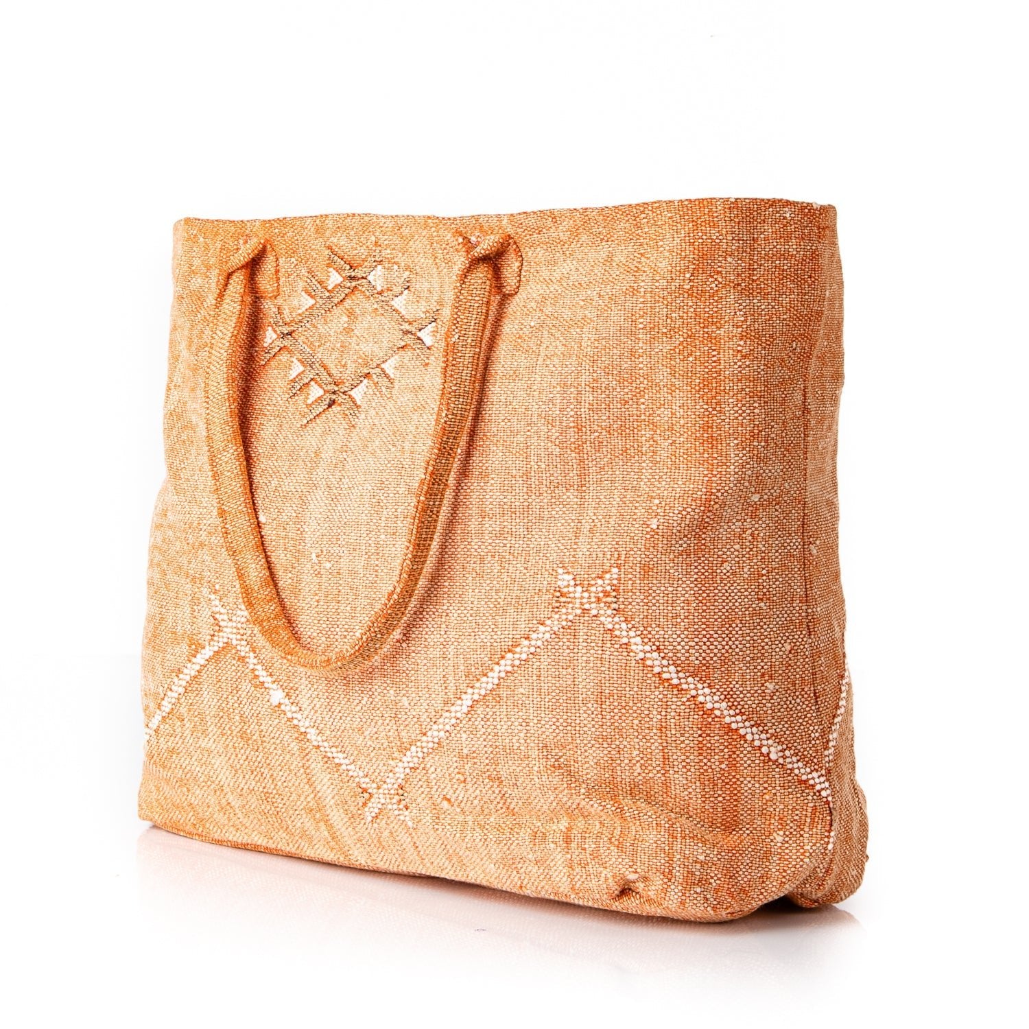 Sunset Orange - Tote Cactus Silk bag - Benisouk